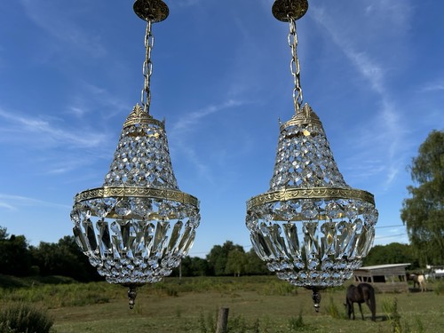Pair vintage crystal - pair,