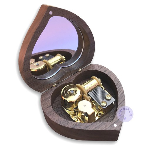 Walnut wood heart shape - wood,