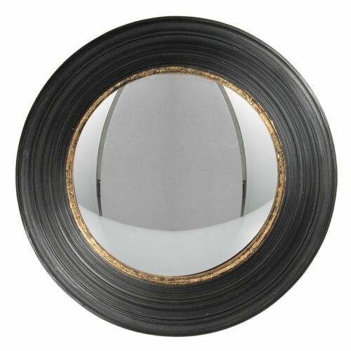 Wall mirror black round - wall,