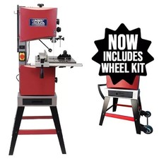 Floor Standing 10" Bandsaw Cast Iron Table 150mm Cut Depth LED Light Mobile Base