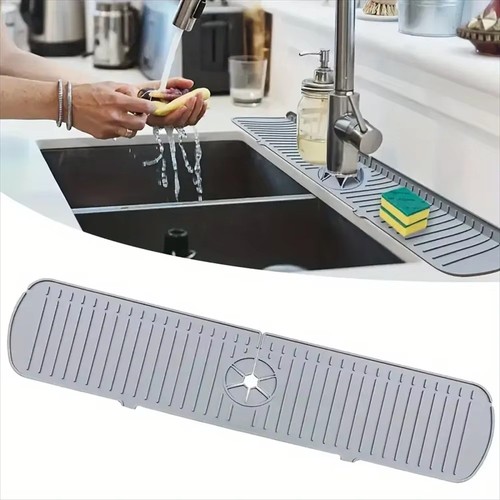 Silicone sink faucet mat - silicone,