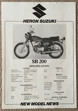 SUZUKI SB200 MOTORCYCLE Sales