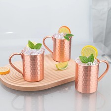 400ml Pure Copper Mug Moscow Mule Cup Cocktail Beer Milk Drinking Drinkware UK