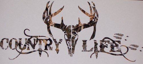 Country life deer decal - country,
