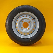 Wheel & Tyre 145/R13 for Maypole MP69193 & MP69213 Trailers 130mm PCD Silver UK