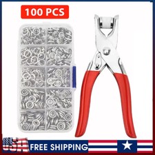 Prong Pliers Ring Press Studs Snap Buttons Popper Fasteners DIY Sewing Tool Kit