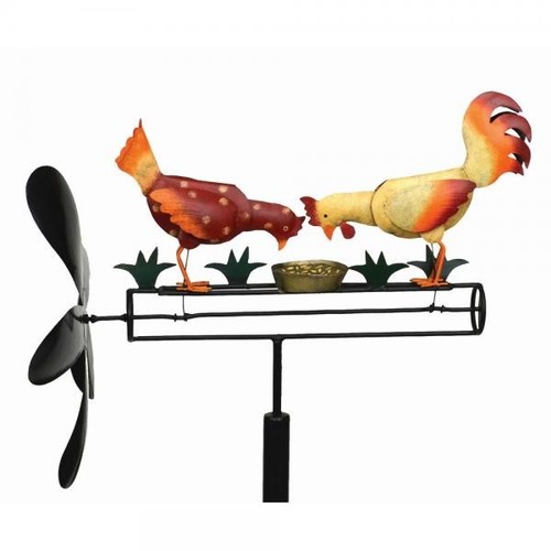 Pecking chickens wind - chickens, wind-powered