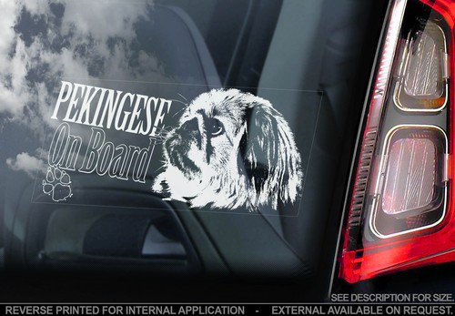 Pekingese car window sticker - pekingese,