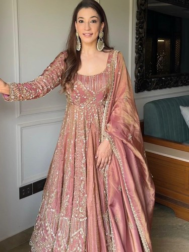 Designer party wear gown with - party,