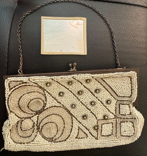 Antique french beaded purse - antique,