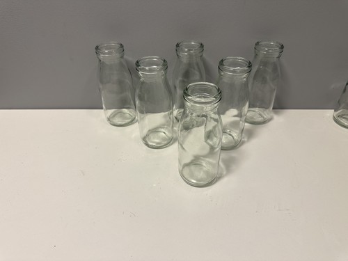 Set glass milk bottles - 6,