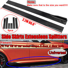 86.6'' Universal Car Side Skirt Extension Rocker Panel Splitter Protector Lip