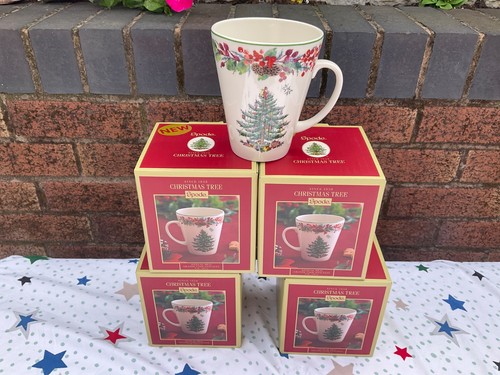 Spode christmas tree mugs - mugs, x