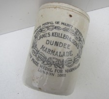 Old Antique Stoneware James Keiller & Sons Marmalade Jar Dundee