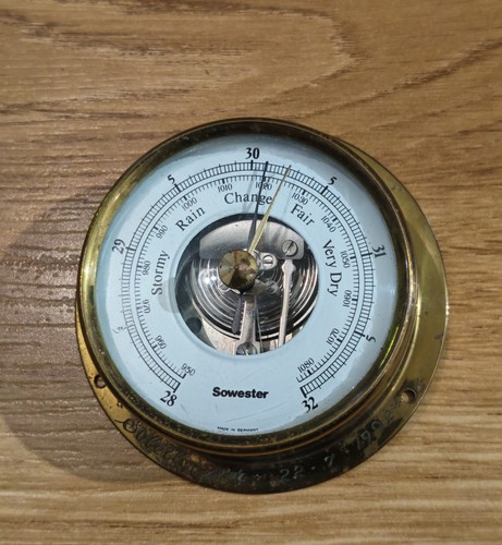 Sowester brass barometer - brass,