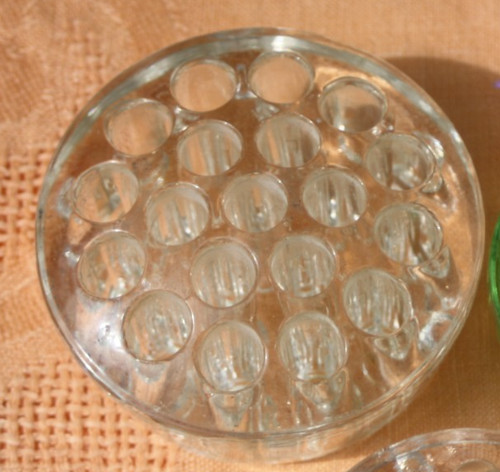 Vintage glass flower frog for - frog,
