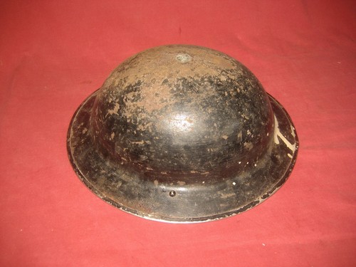 Ww2 black steel helmet 1939 - ww2,