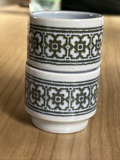Hornsea Pottery Tapestry Egg Cups 1970s Vintage Condiment Pots