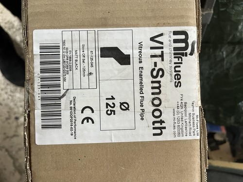 Vitreous enamel offset flue - vitreous,