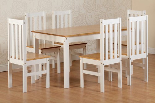 White oak lacquer dining - white,