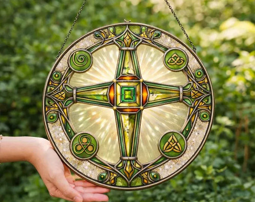 Brigid cross stained - st, brigid's