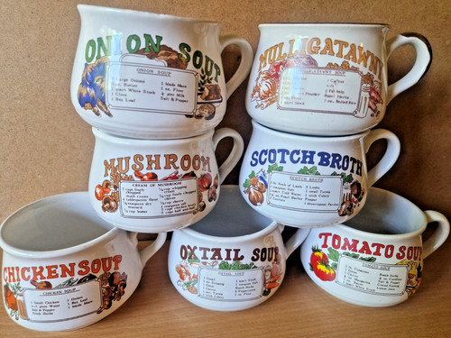 Vintage retro soup - vintage,
