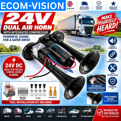 150db air horn - air, 24v,