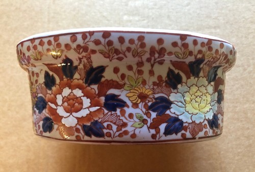 Antique imari dish floral - antique, dish,