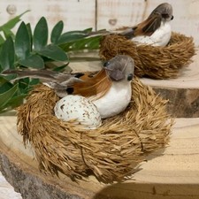 2 x Feather Bird Sitting in