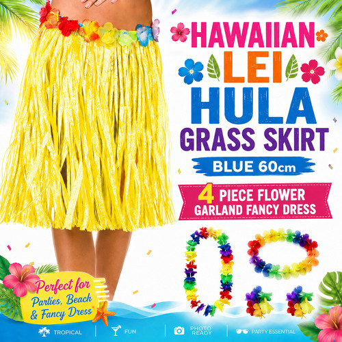 Hawaiian hula grass skirt - x,