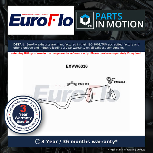 Exhaust back rear box fits - exhaust,