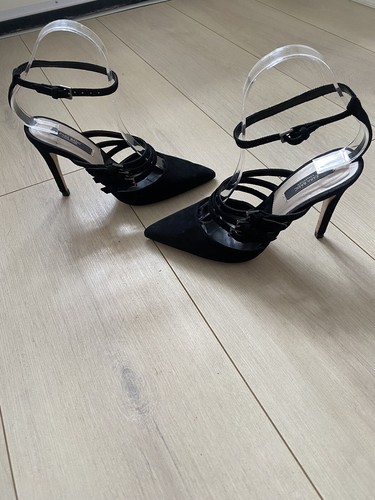 Black suede strappy shoes eu - shoes,