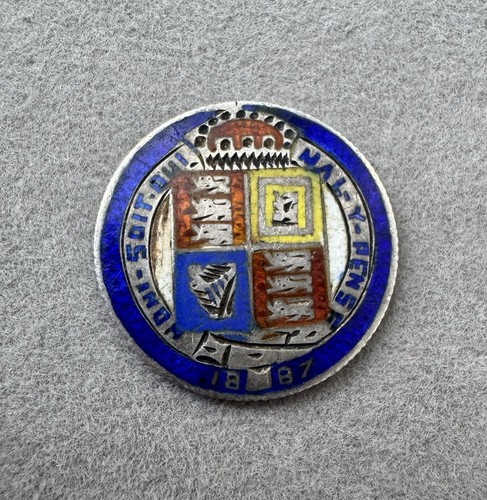 1887 enamel six pence - 1887,