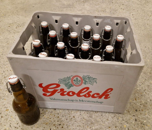 Vintage brown grolsch bottles - vintage,