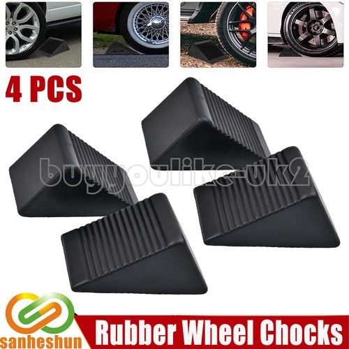 Rubber wheel chocks heavy - rubber,
