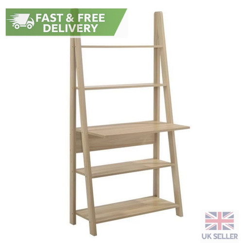 Oak ladder desk - desk, bookcase