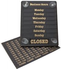 Business Hours Door Sign Shop Opening Hours Open Closed Window Notice 8" x 6.5"