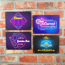 Personalised Metal Bar Sign