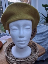 Kangol lime 100% wool beret in