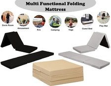 Single Waterproof Z Bed Futon Mattress Kid Footstool Pouffe & Sleepover Bed