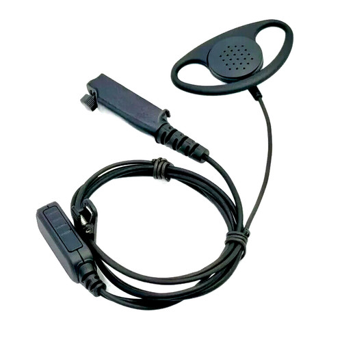 Shape earpiece with mic - d-shape, &