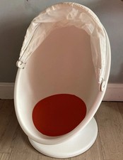 IKEA Kids Swivel Egg Chair Pull Over Cover Shade Hood Garden Chair PS LOMSK Used