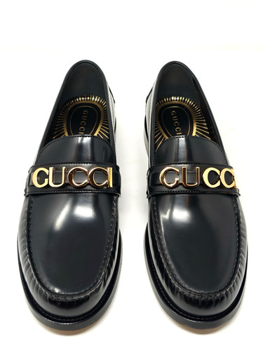 Gucci black leather - leather, loafers