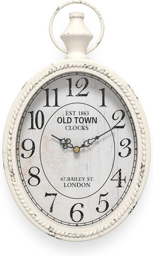 Small retro oval wall clock - retro,