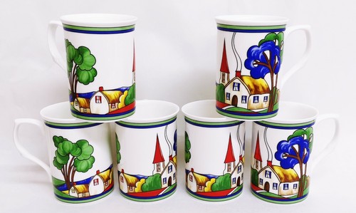 Art deco village - deco, mugs