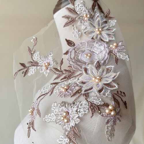 Beaded lace patch - patch, embroidery