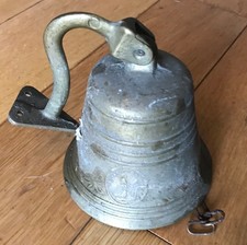 WALL MOUNTED BRASS BELL 110mm Dia DIAMETER DOOR BELL (Cage15)