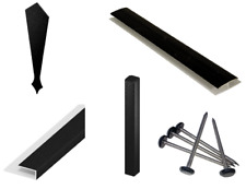 Black Ash Fascia Board Finishing Trims Eurocell Cover Pins Silicone Glue Finial