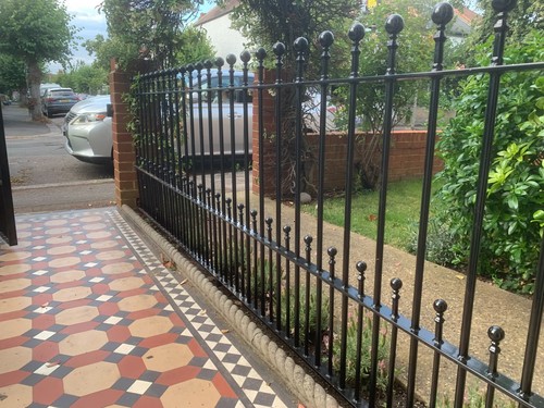 Wrought iron railings - wrought, ornate