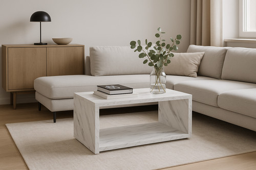 White coffee table small - coffee,